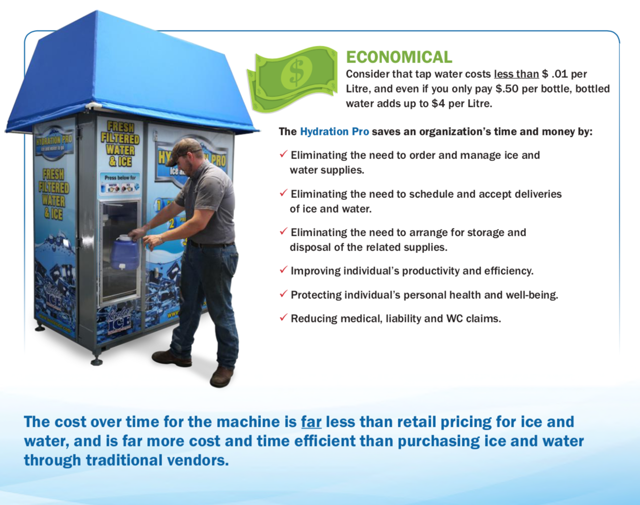 Hydration Pro Ice and Water Dispensing Machine - Kooler Ice Vending Machines  - Ice Vending Machine Business Opportunity!